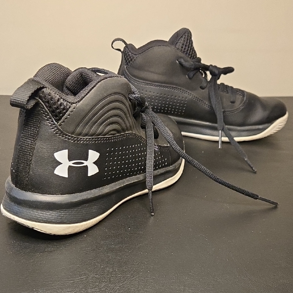 Under Armour Kids Black and White Sneakers - Picture 9 of 9